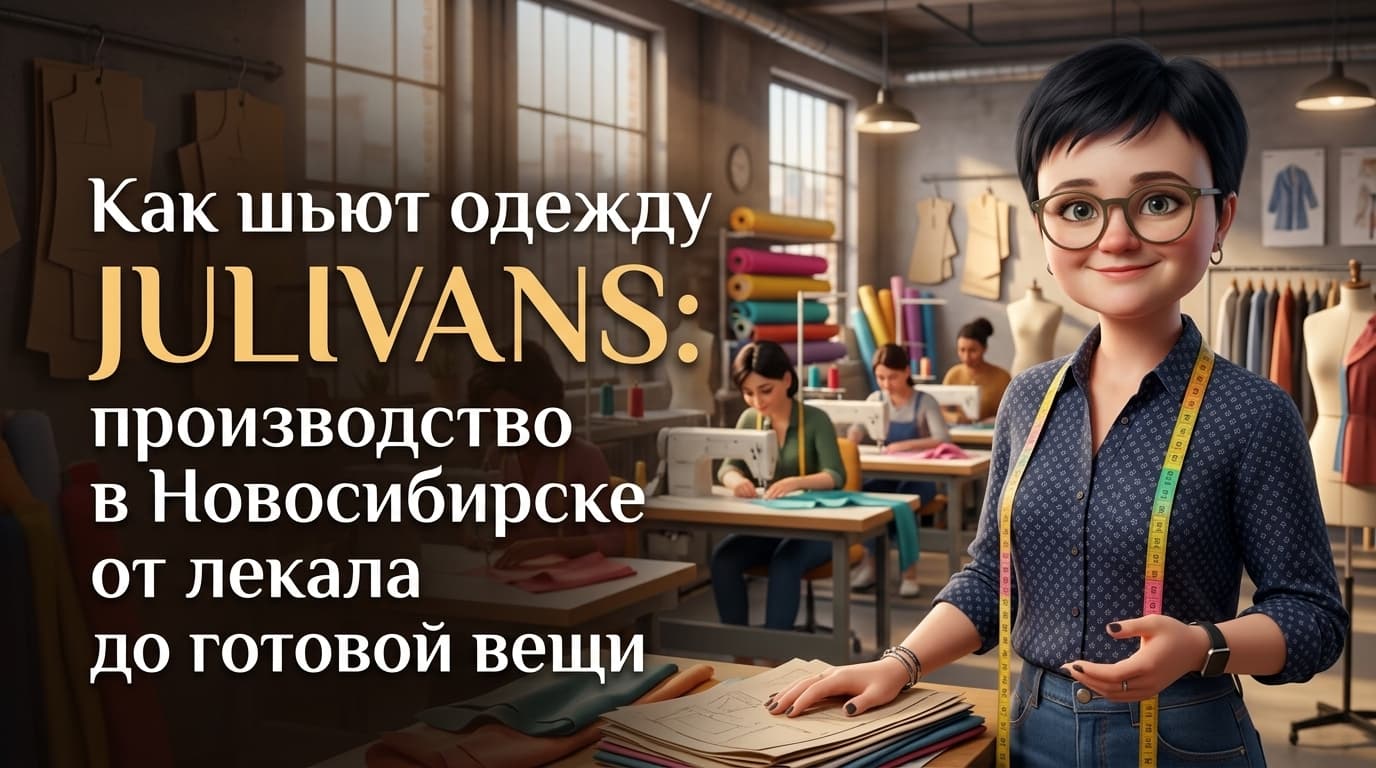 Как шьют одежду JULIVANS: производство в Новосибирске от лекала до готовой вещи